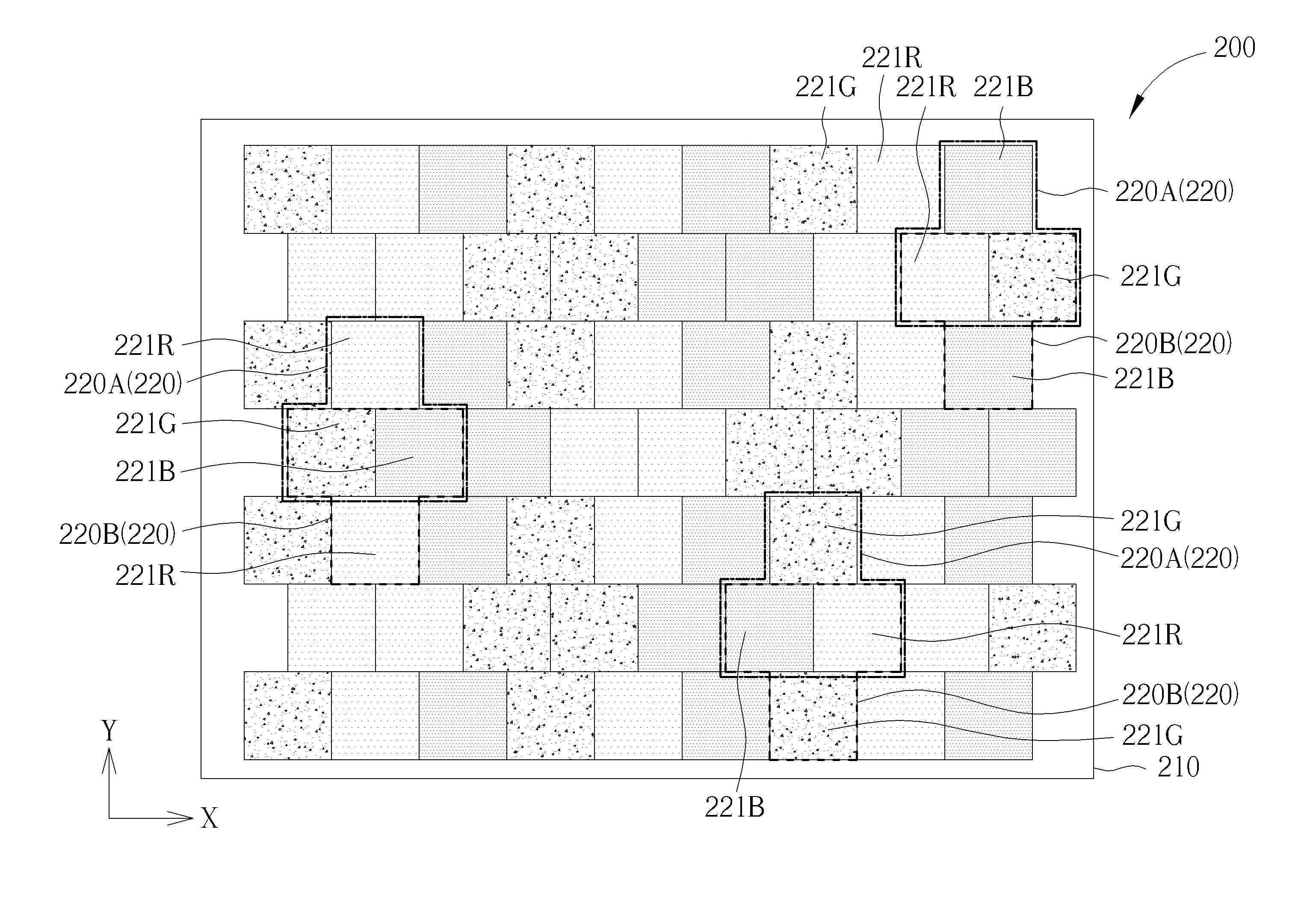 Pixel structure of organic light emitting display device