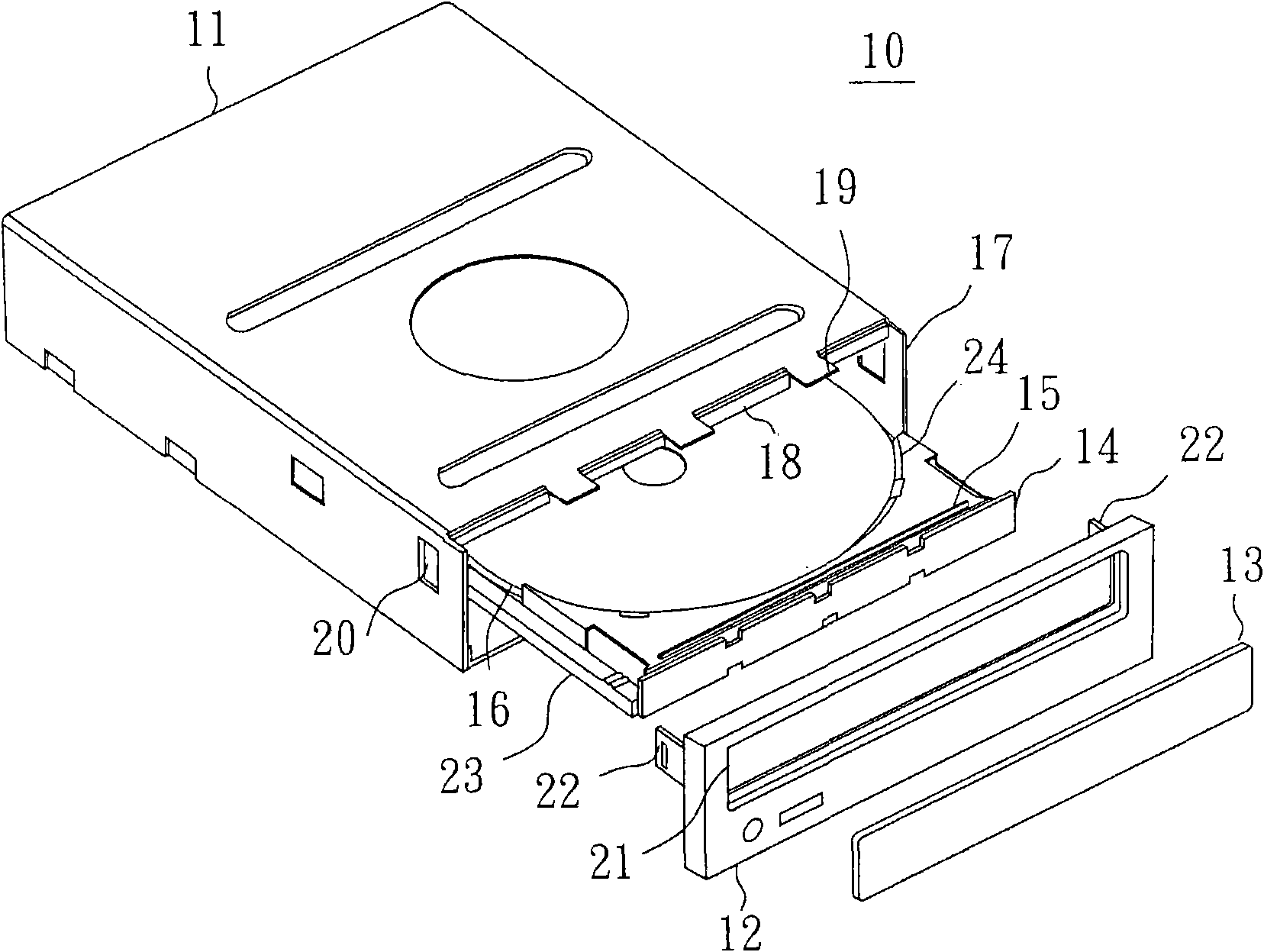 Explosion rupture disk device of CD player