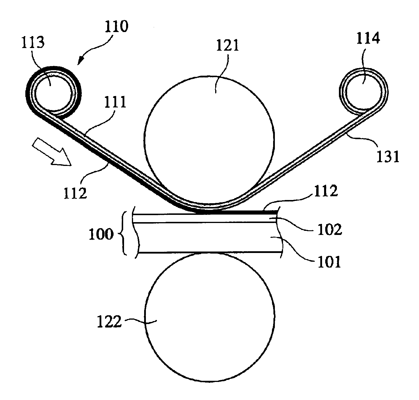 Method for producing organic electroluminescent device and transfer material used therein