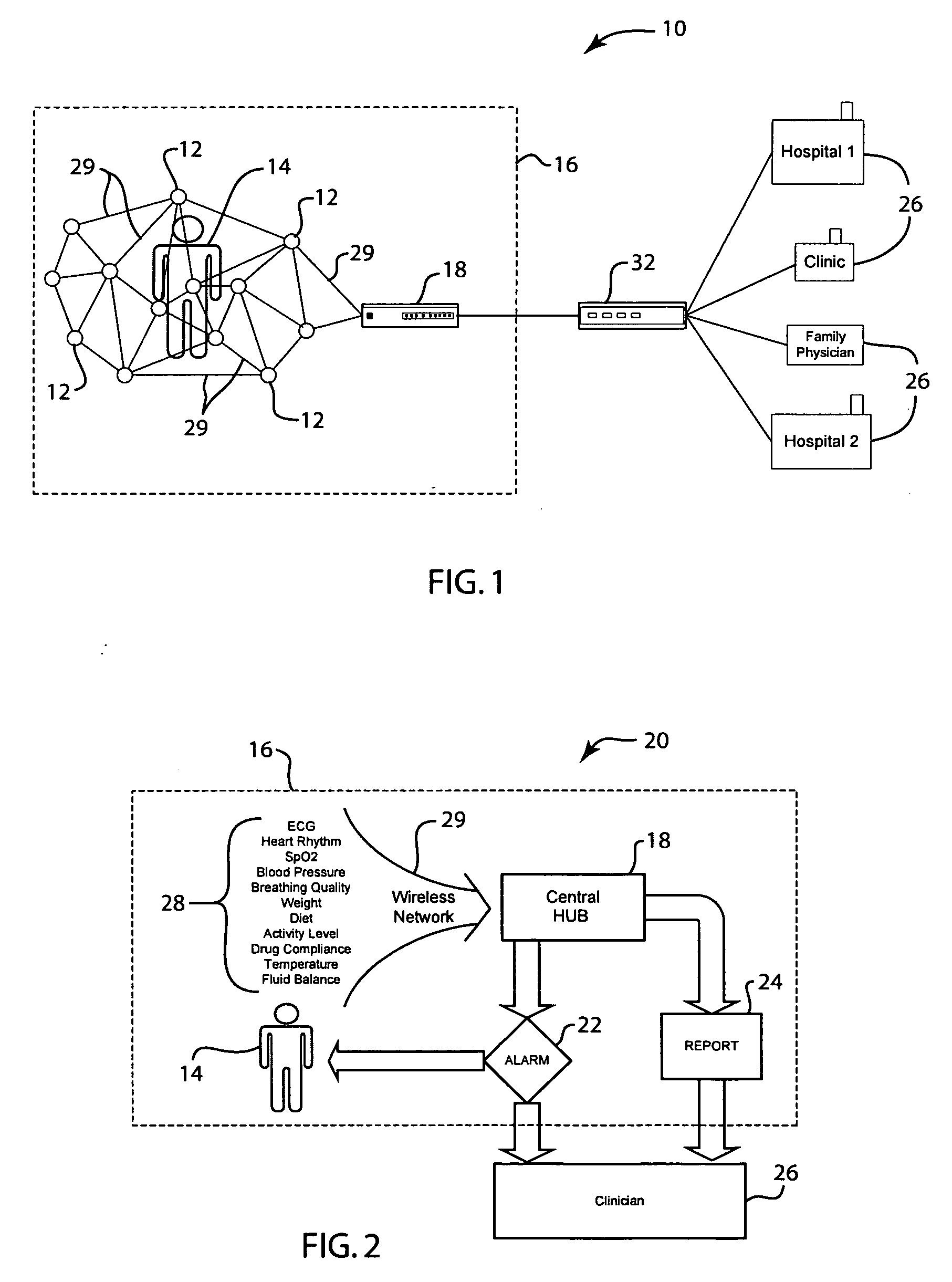 Networked modular and remotely configurable system and method of remotely monitoring patient healthcare characteristics