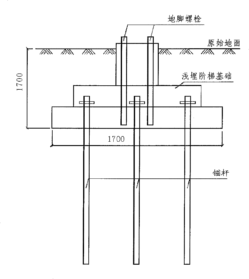 Method for repeated grouting of anchor foundation full section of power transmission line tower site group