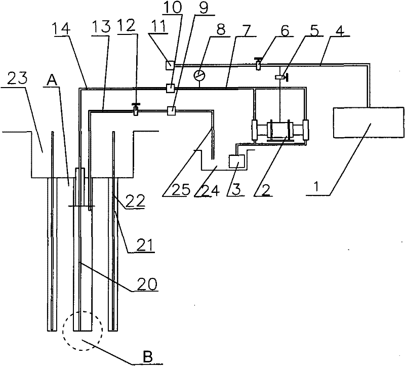 Method for repeated grouting of anchor foundation full section of power transmission line tower site group