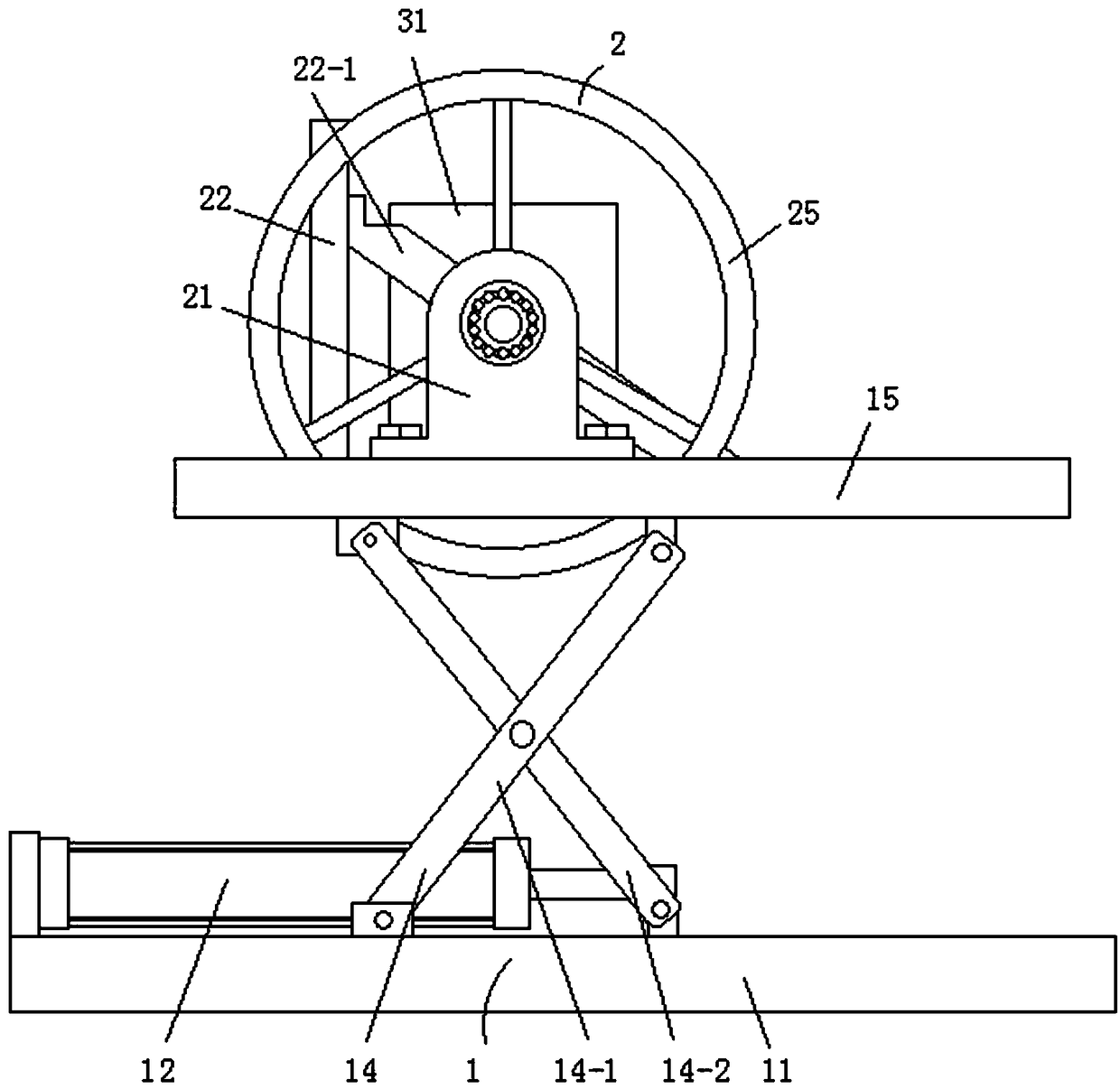 Lifting tool clamp roll-over table used for assembly of automobile instrument