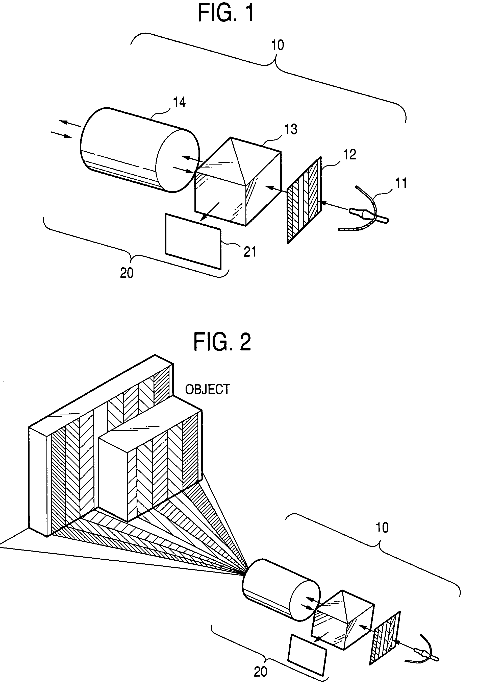 Range finder for measuring three-dimensional geometry of object and method thereof