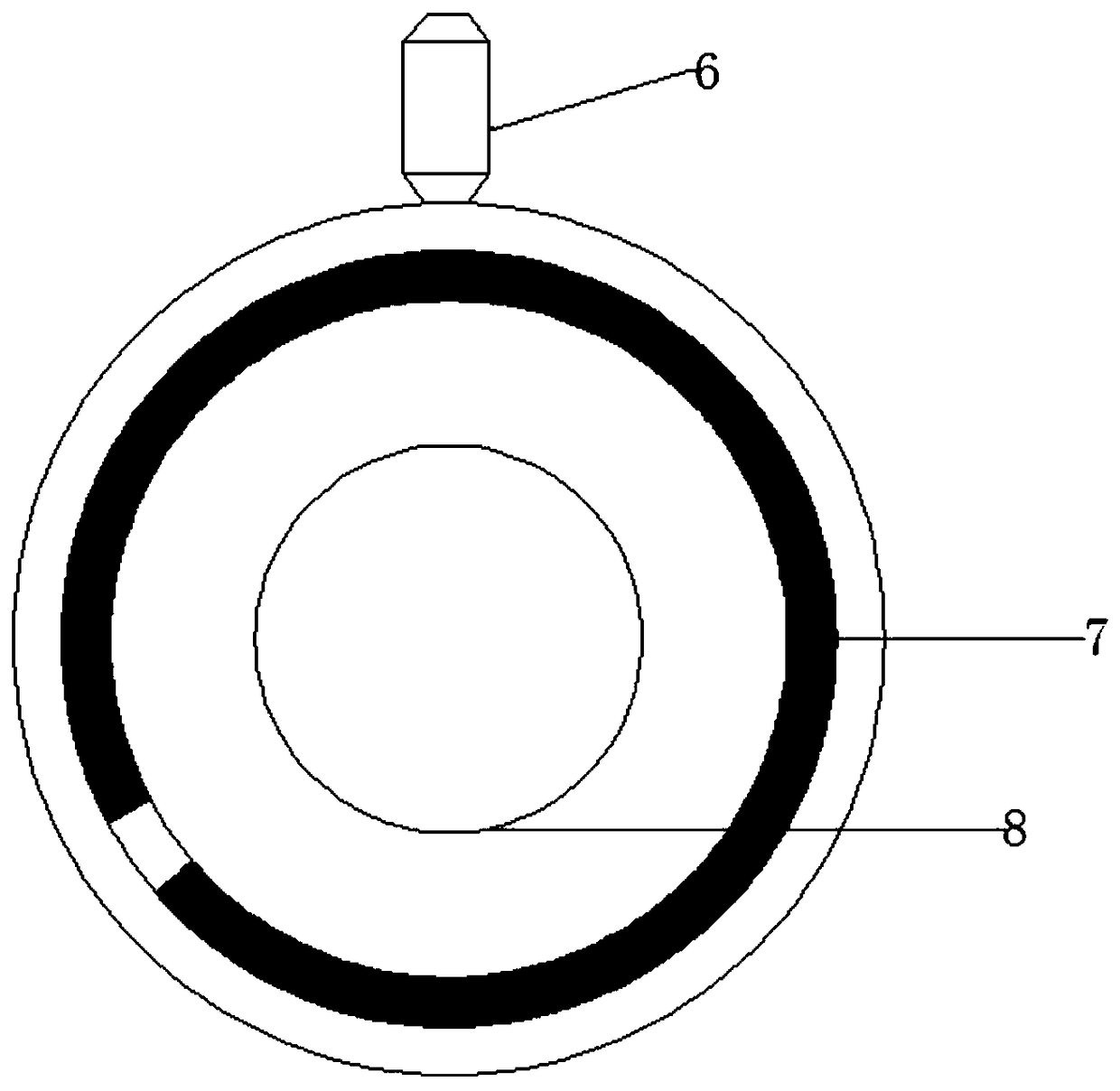 Flow measuring device with single measuring tube for nuclear power and mounting method of device