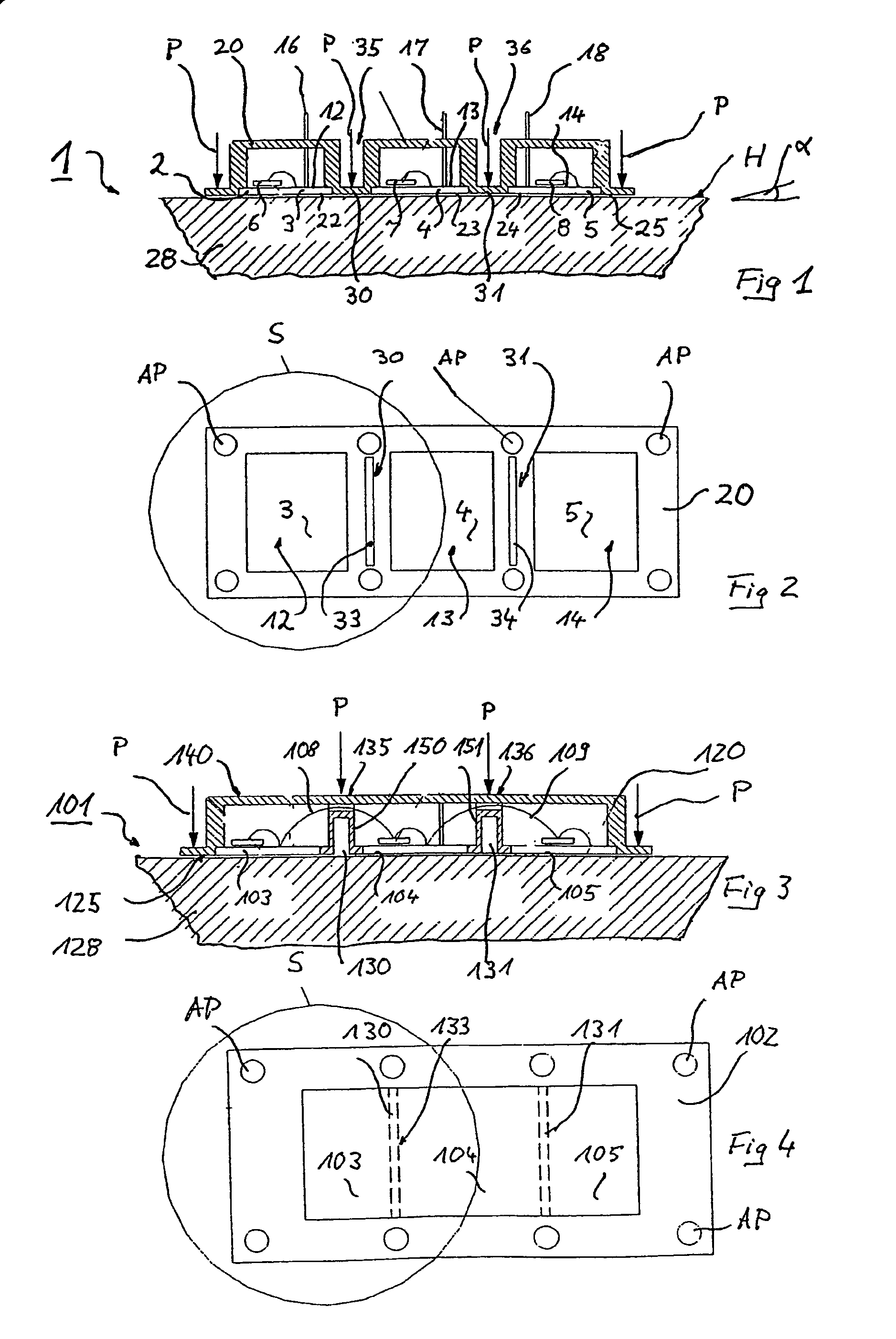 Power semiconductor module comprising elastic housing for accommodating movement of individual substrate regions on a heat sink
