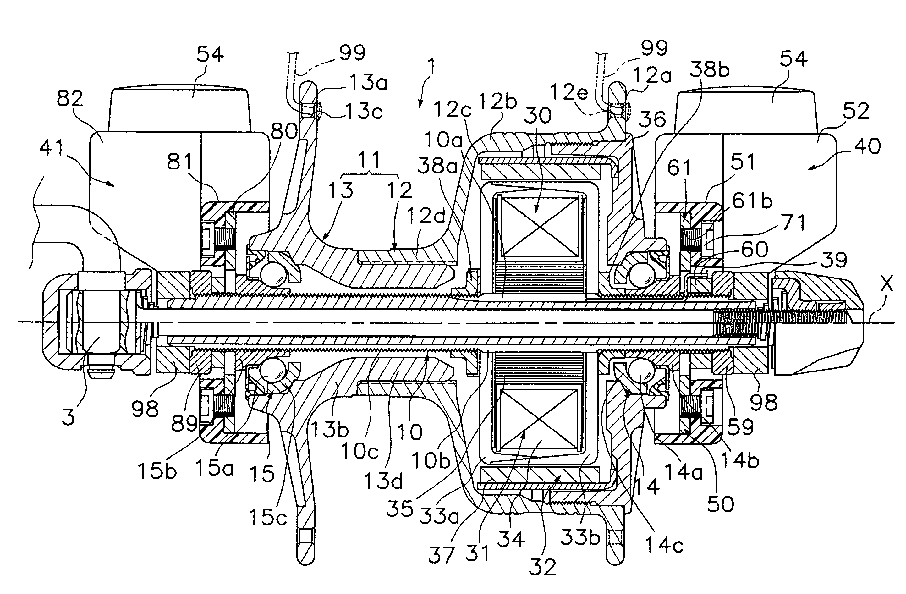 Bicycle hub with electricity generating mechanism and at least one lamp