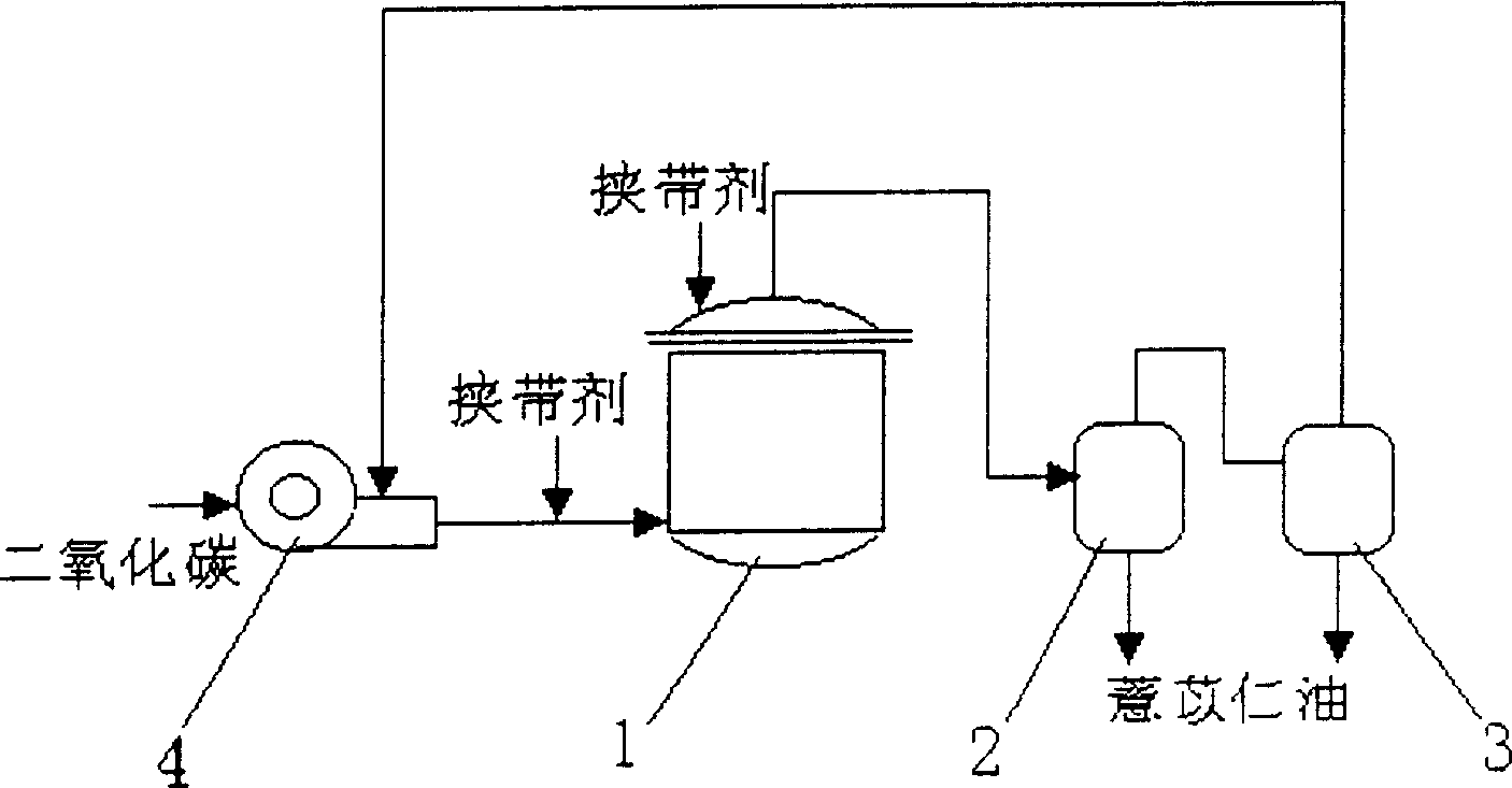 Process for extracting coix seed oil by using supercritical CO2 extraction method