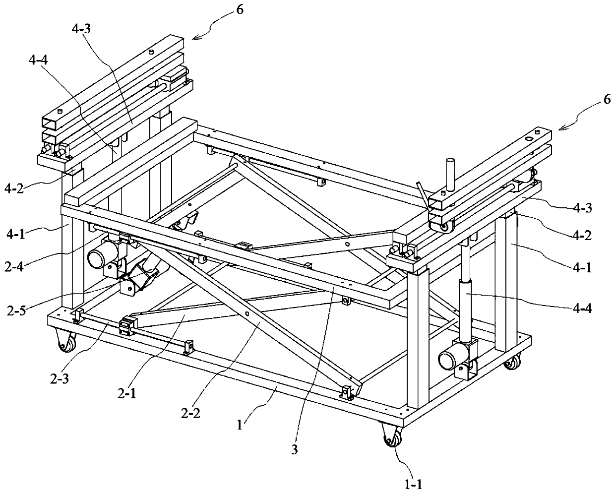 A kind of safety bed car for critically ill patients and using method thereof