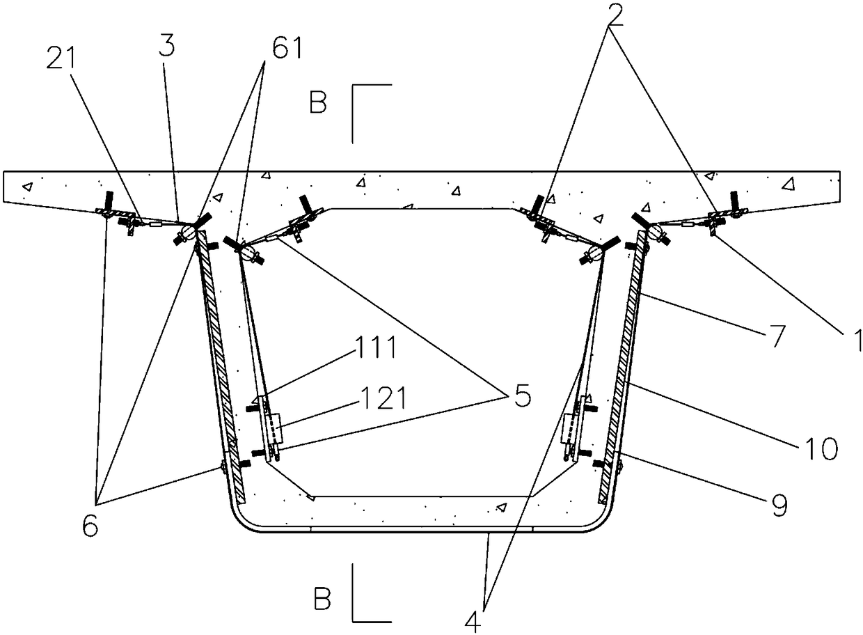 A kind of prestressed steel wire rope shear reinforcement concrete box girder and reinforcement method thereof