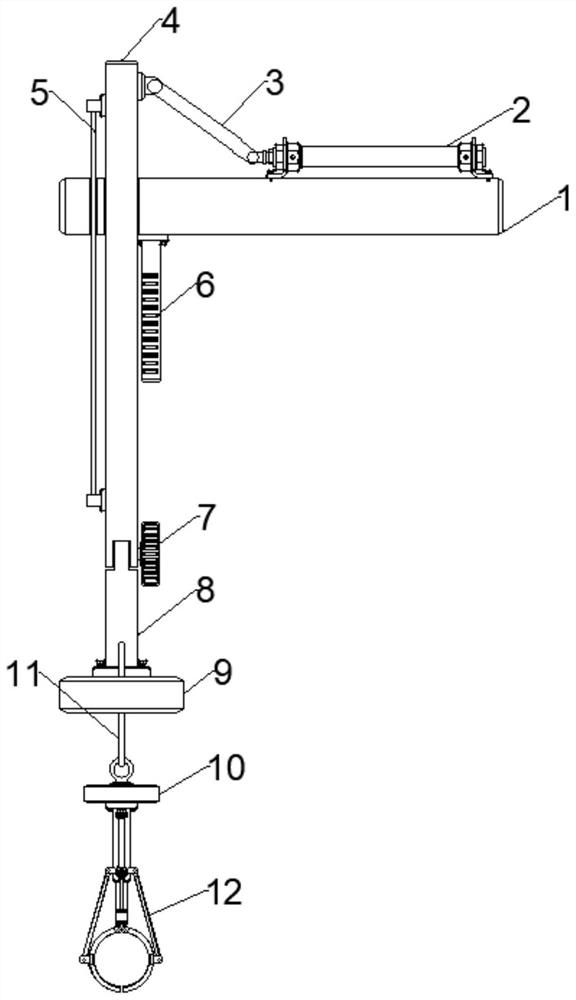 Lifting mechanism and street lamp hoisting equipment for constructional engineering