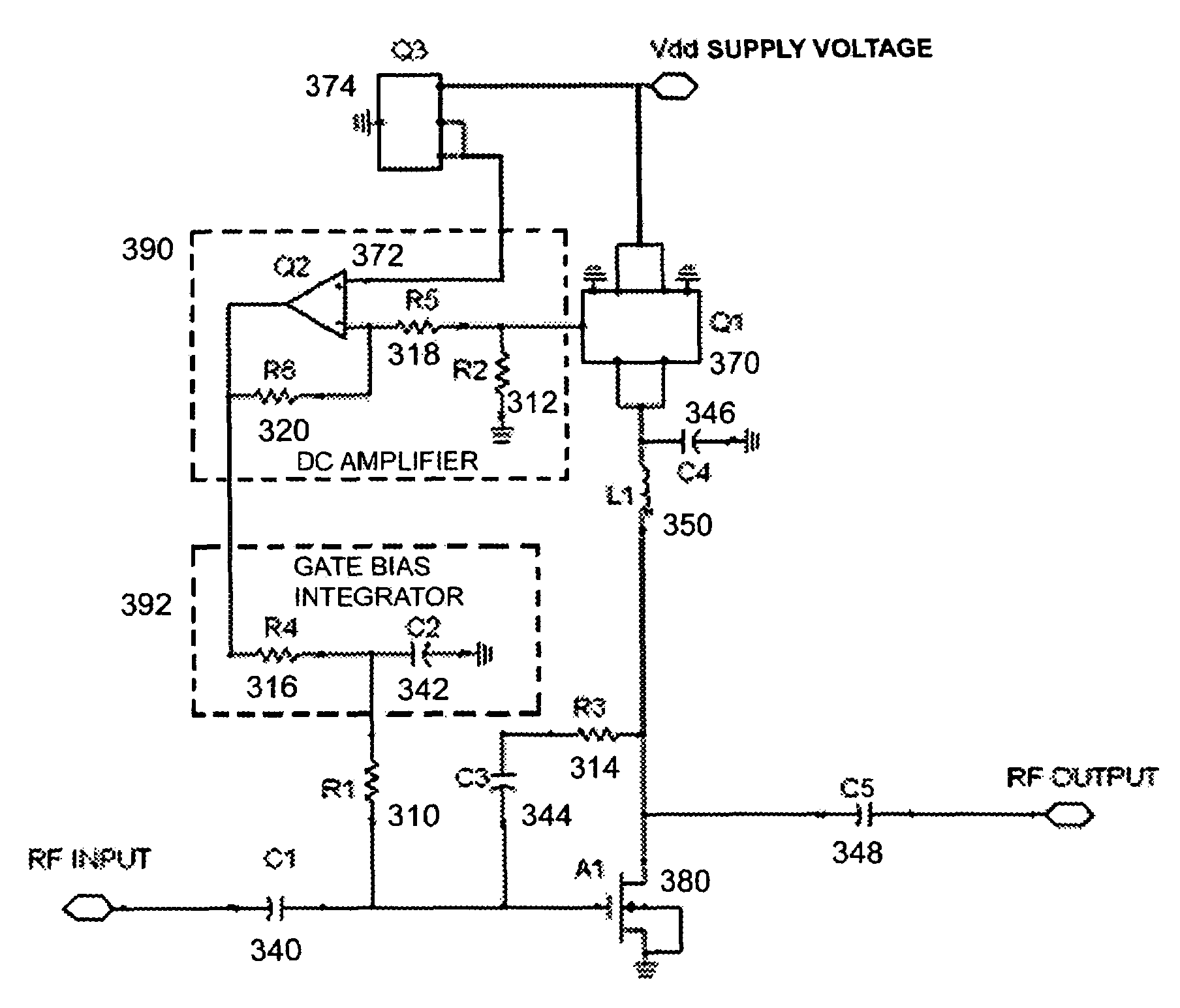 Automatic biasing and protection circuit for field effect transistor (FET) devices