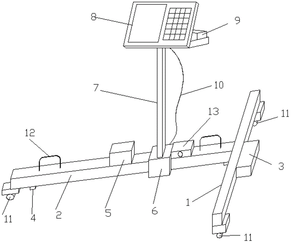 Mechanical structure of novel high-speed rail track measuring instrument