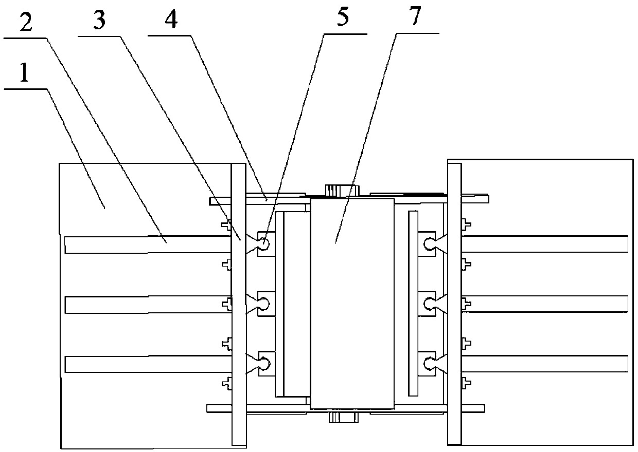 Vertical compression test device suitable for bending large panels