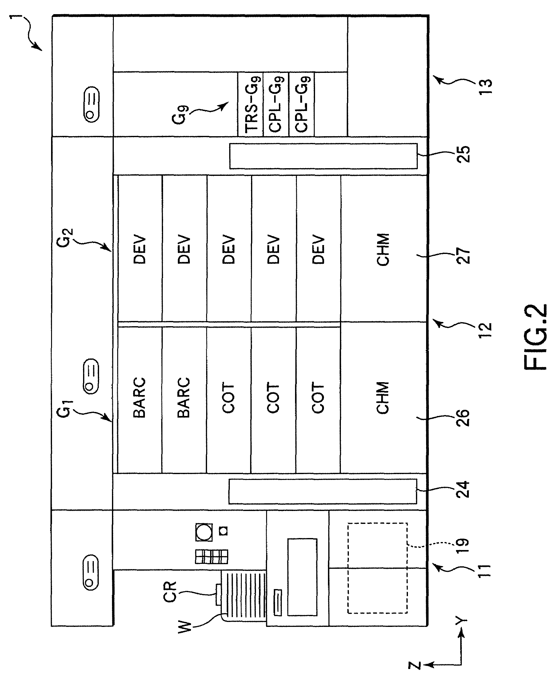 Temperature control for performing heat process on resist film