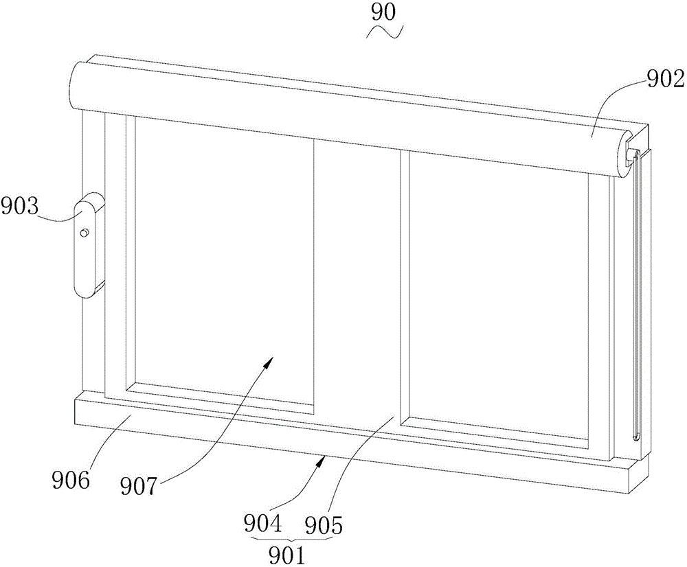 Roll-up window structure