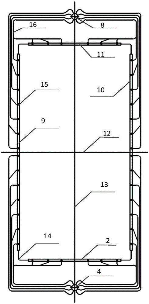 Boiler water circulation device with middle mixing headers and pressure balance pipes