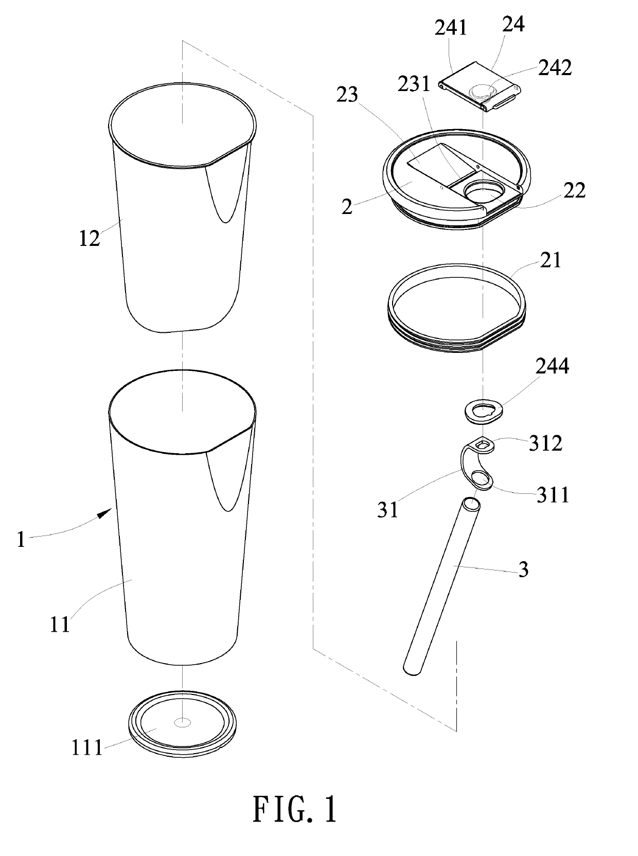 Drink cup having automatic retractable straw