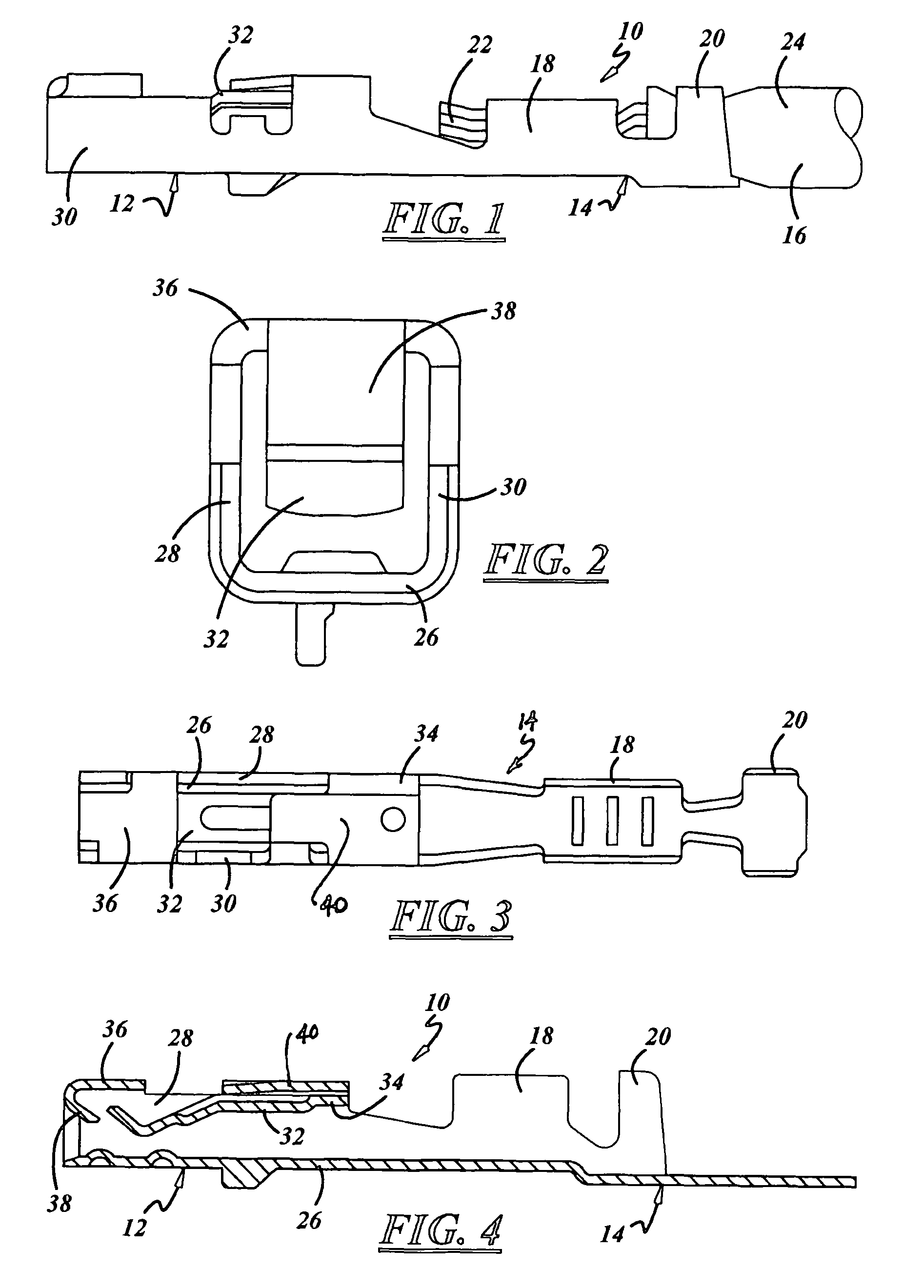 Method for manufacturing a series of electric terminals