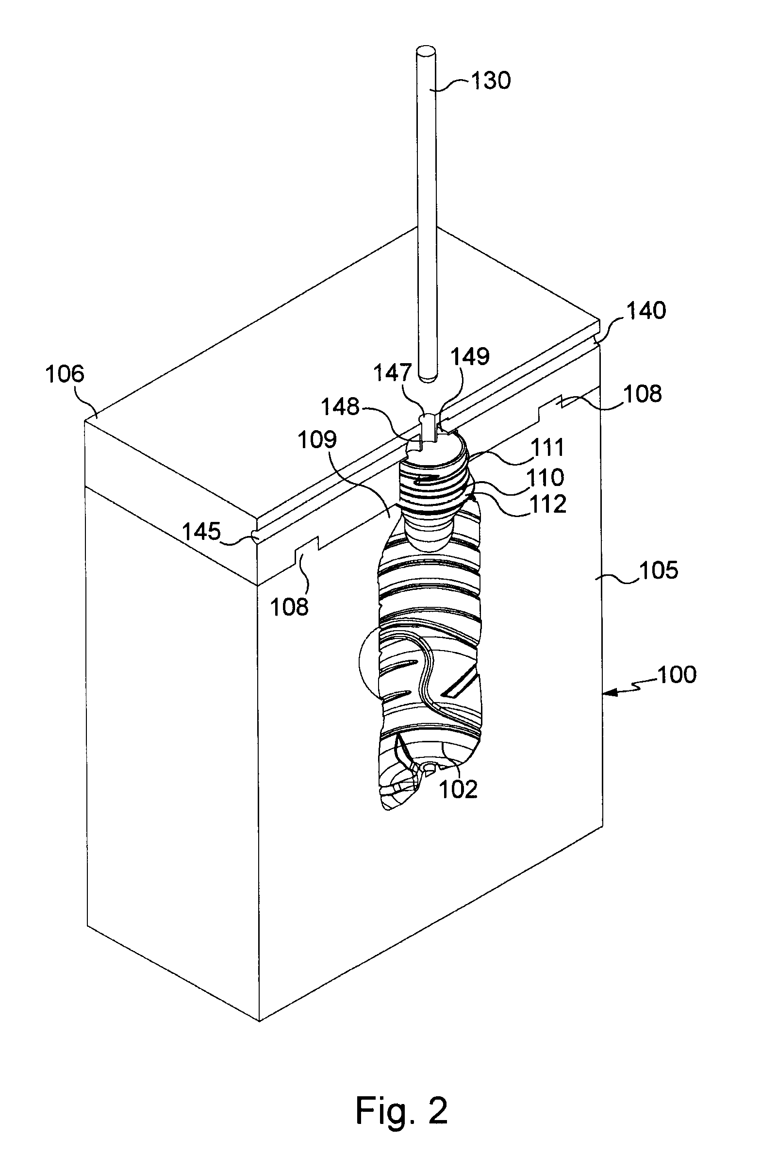 Device for packaging a liquid food product