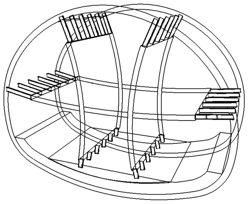 The construction method of split self-propelled formwork trolley for the second lining vault of long-span subway tunnel