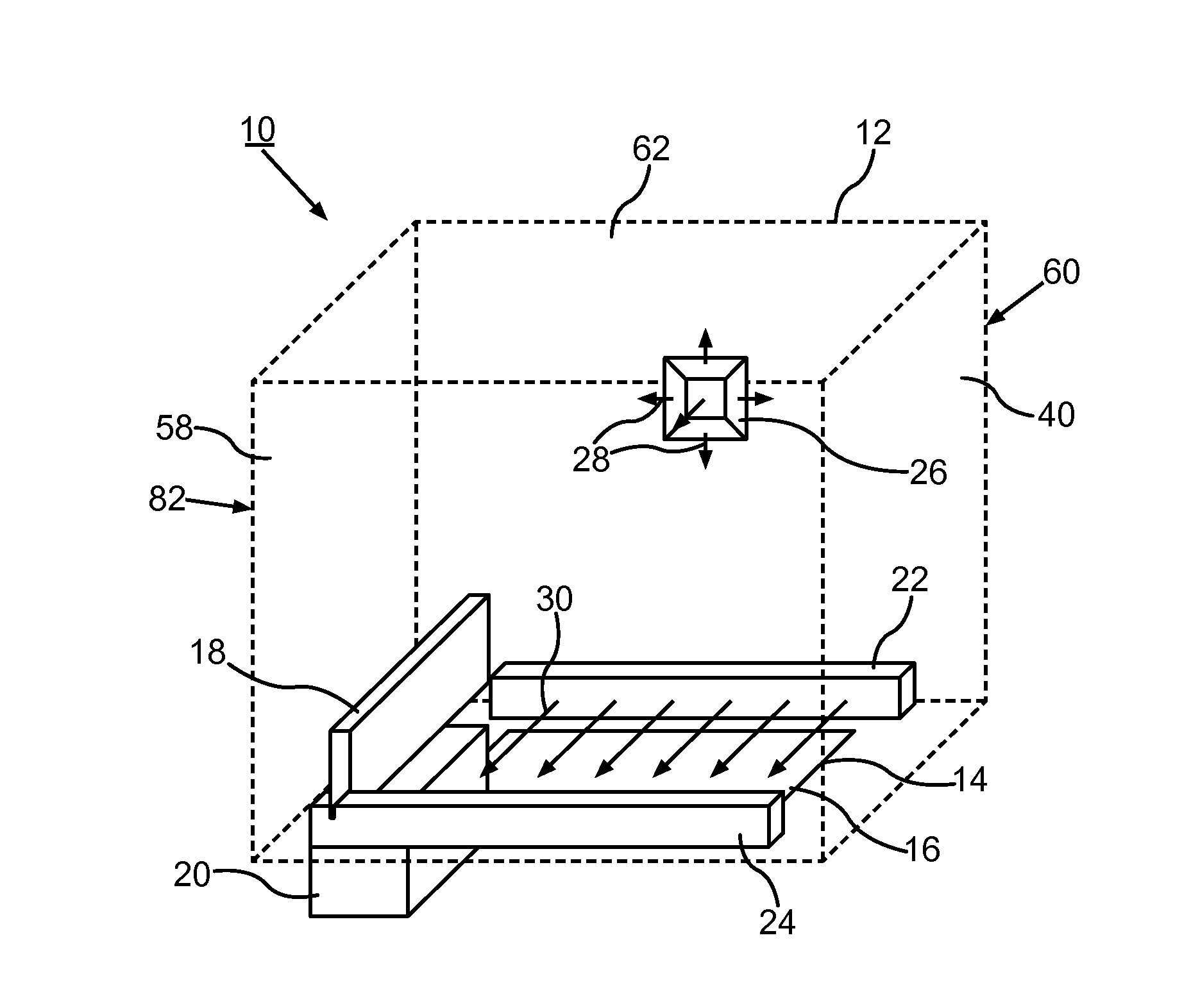 Device and method for the manufacture or repair of a three-dimensional object