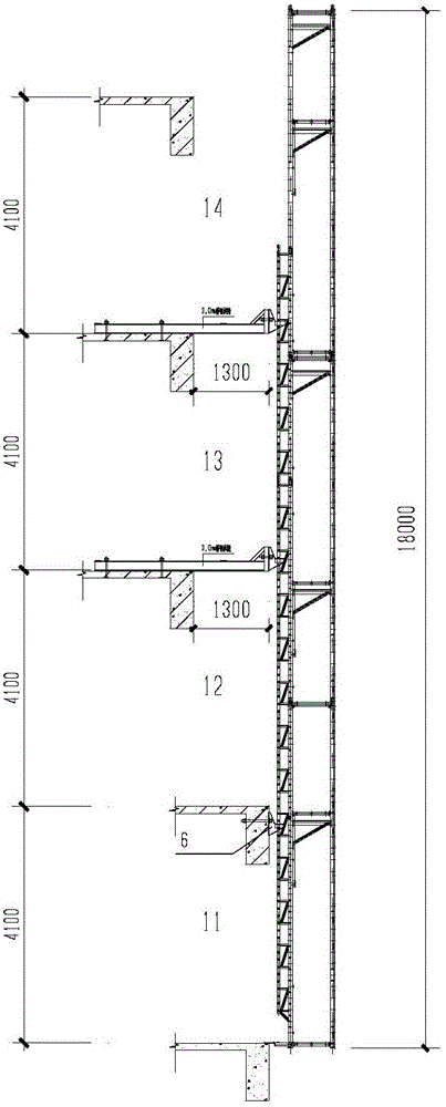 Ultrahigh building variable-section integrated lifting operation platform retraction construction method