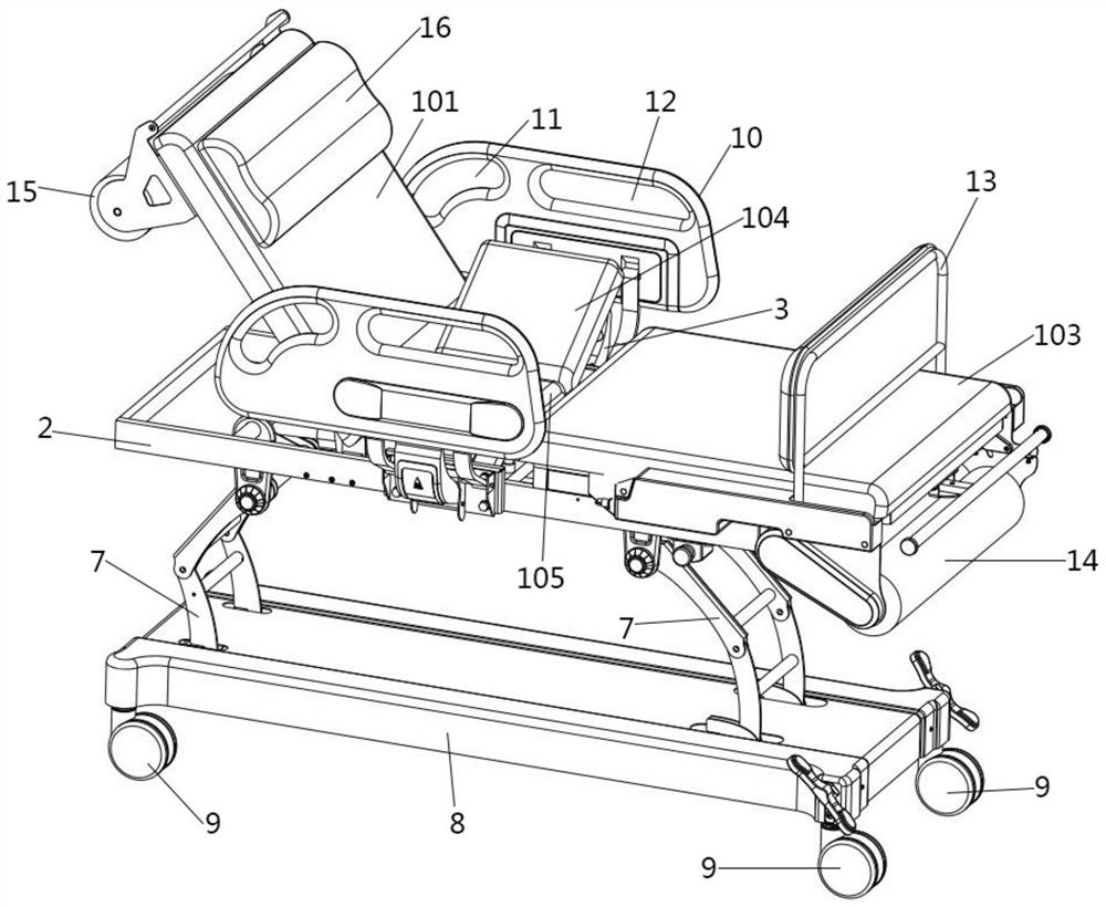 Calculus removing auxiliary bed