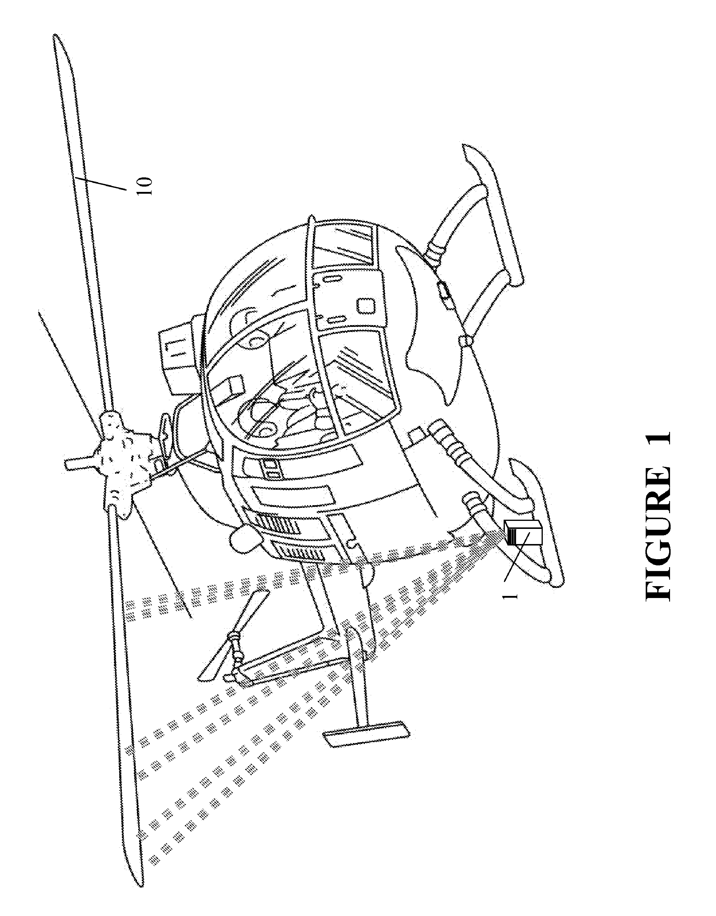 Method for displaying images and/or other information on aircraft blades
