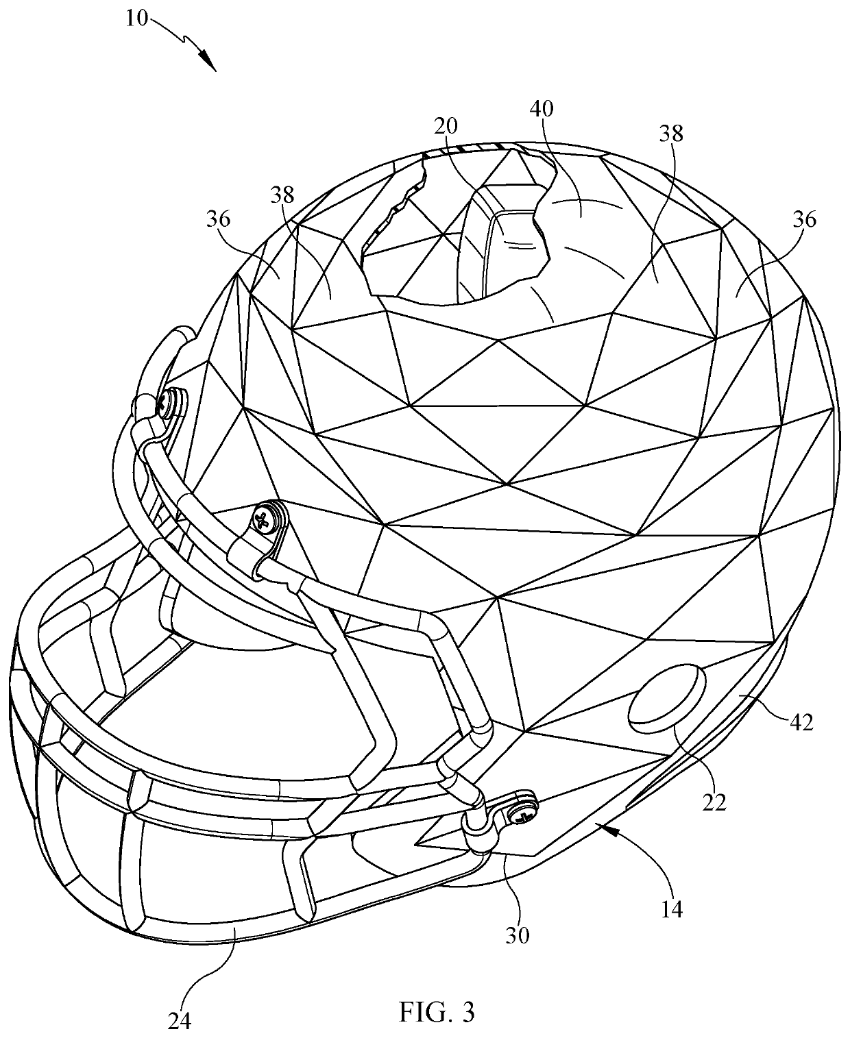 Protective helmet having force impact distribution