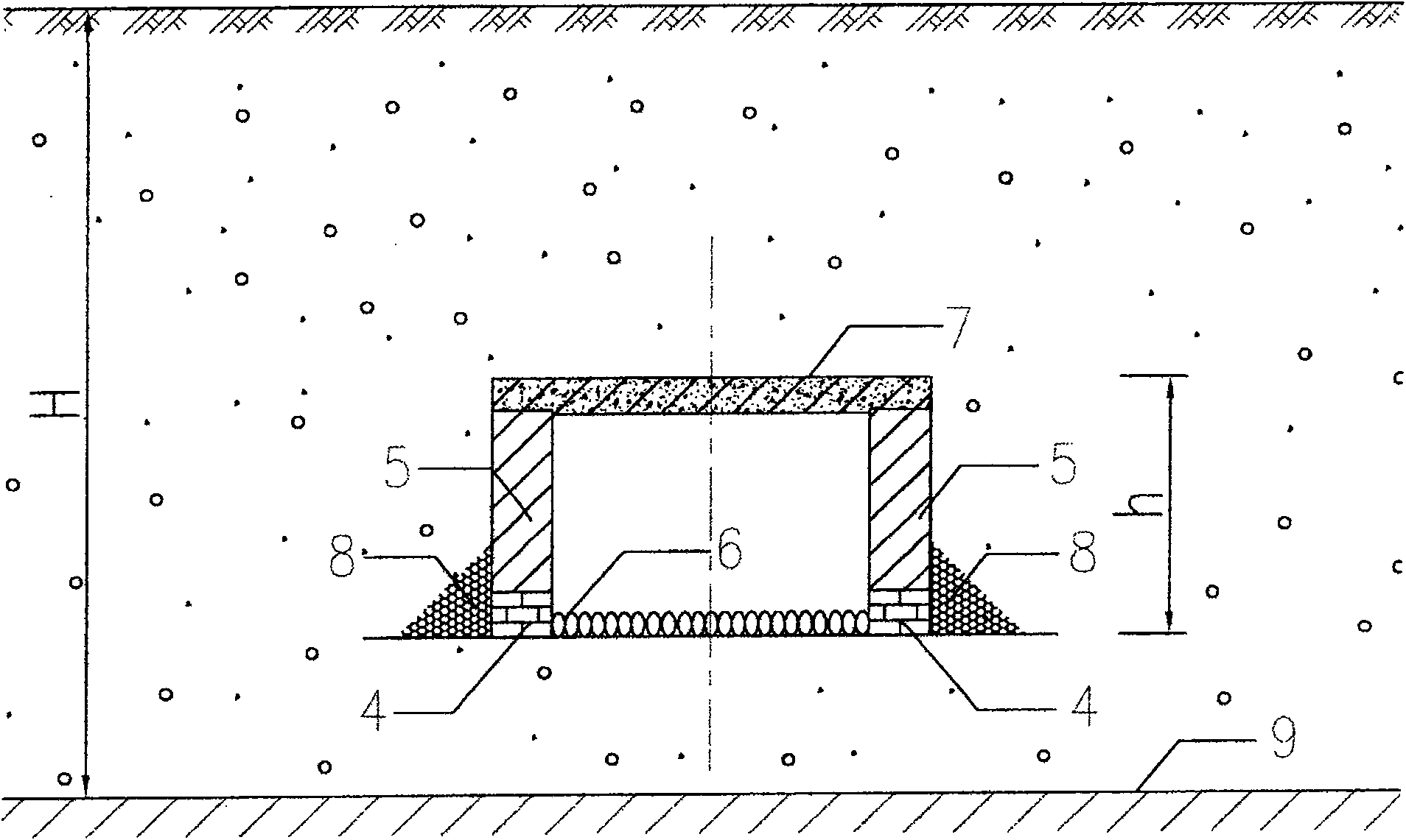 Design construction method of rectangular infiltration gallery for stabling water volume