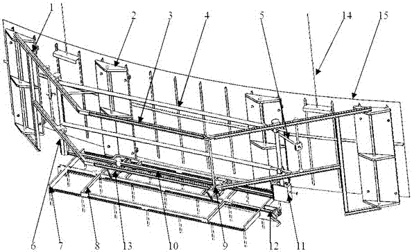 Containment steel lining piece high-altitude welding tooling