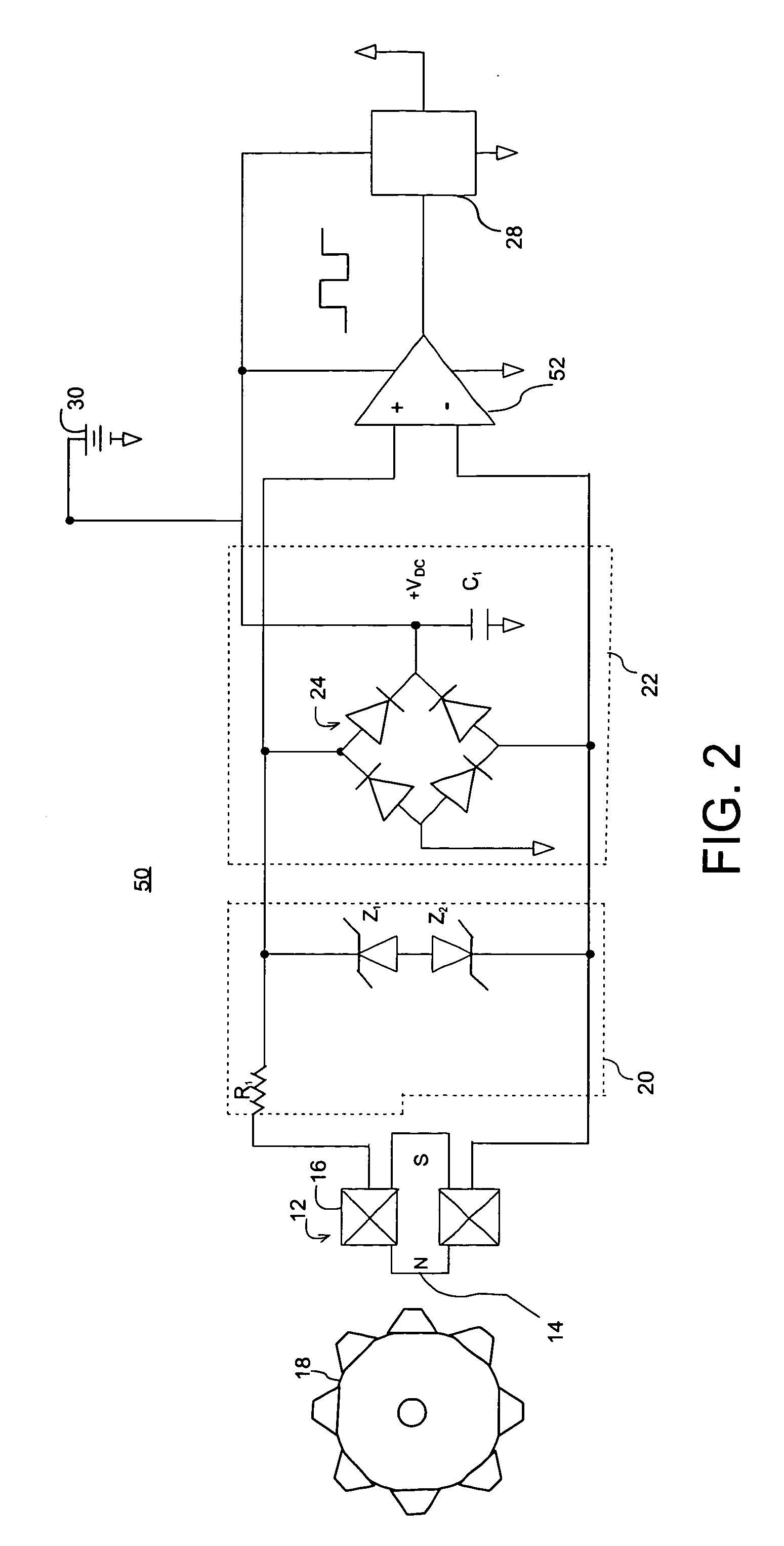 Self-powered wireless sensor assembly for sensing angular position of the engine crankshaft in a vehicle