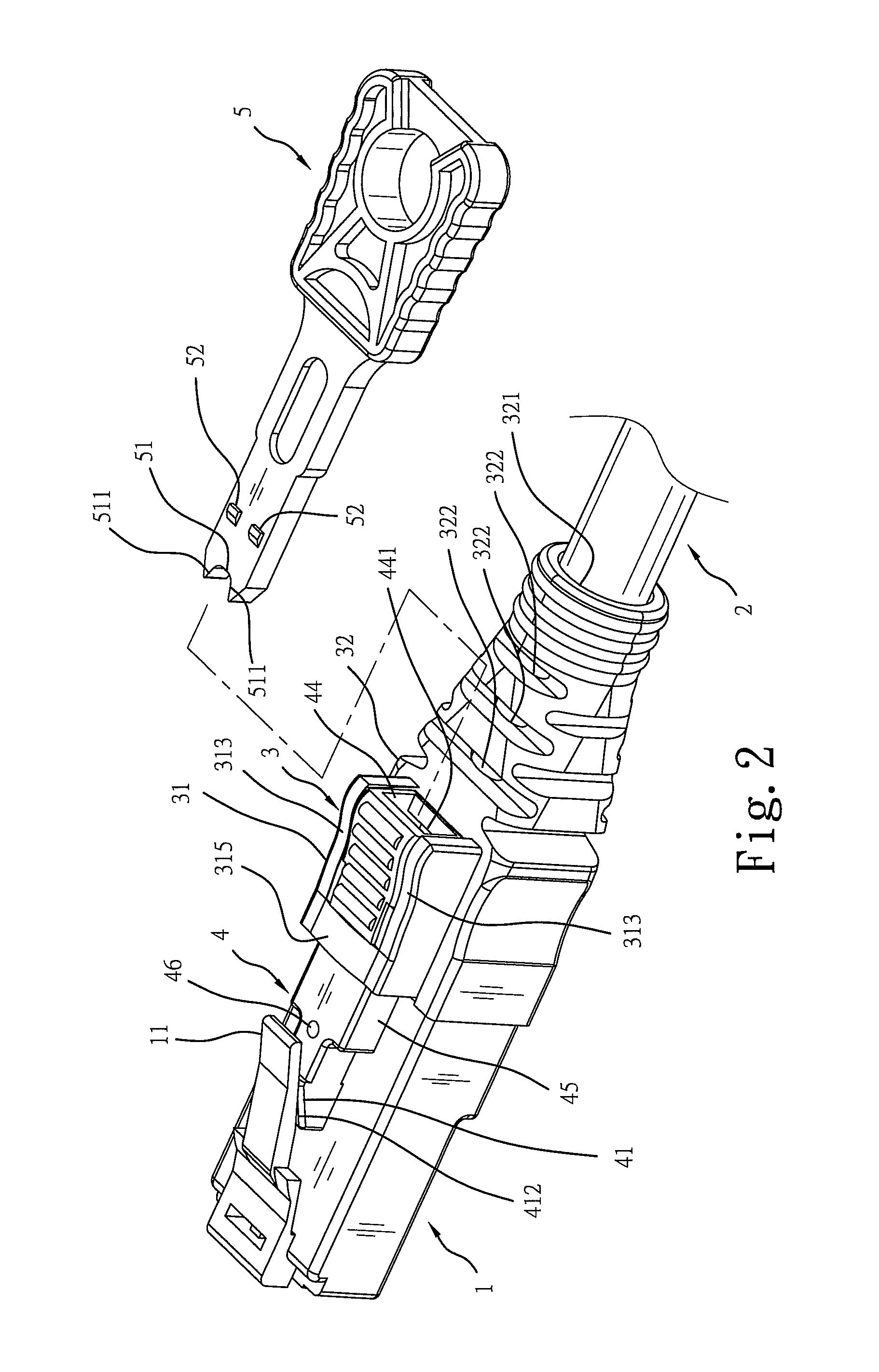 Plug security structure for electrical connector