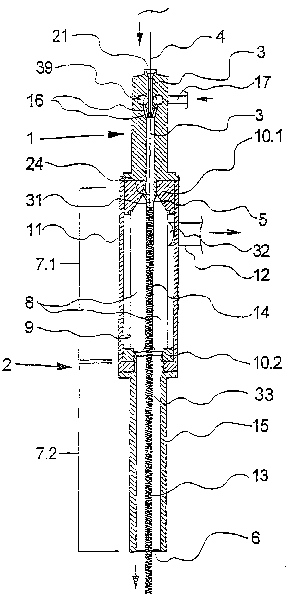 Device for compression crimping