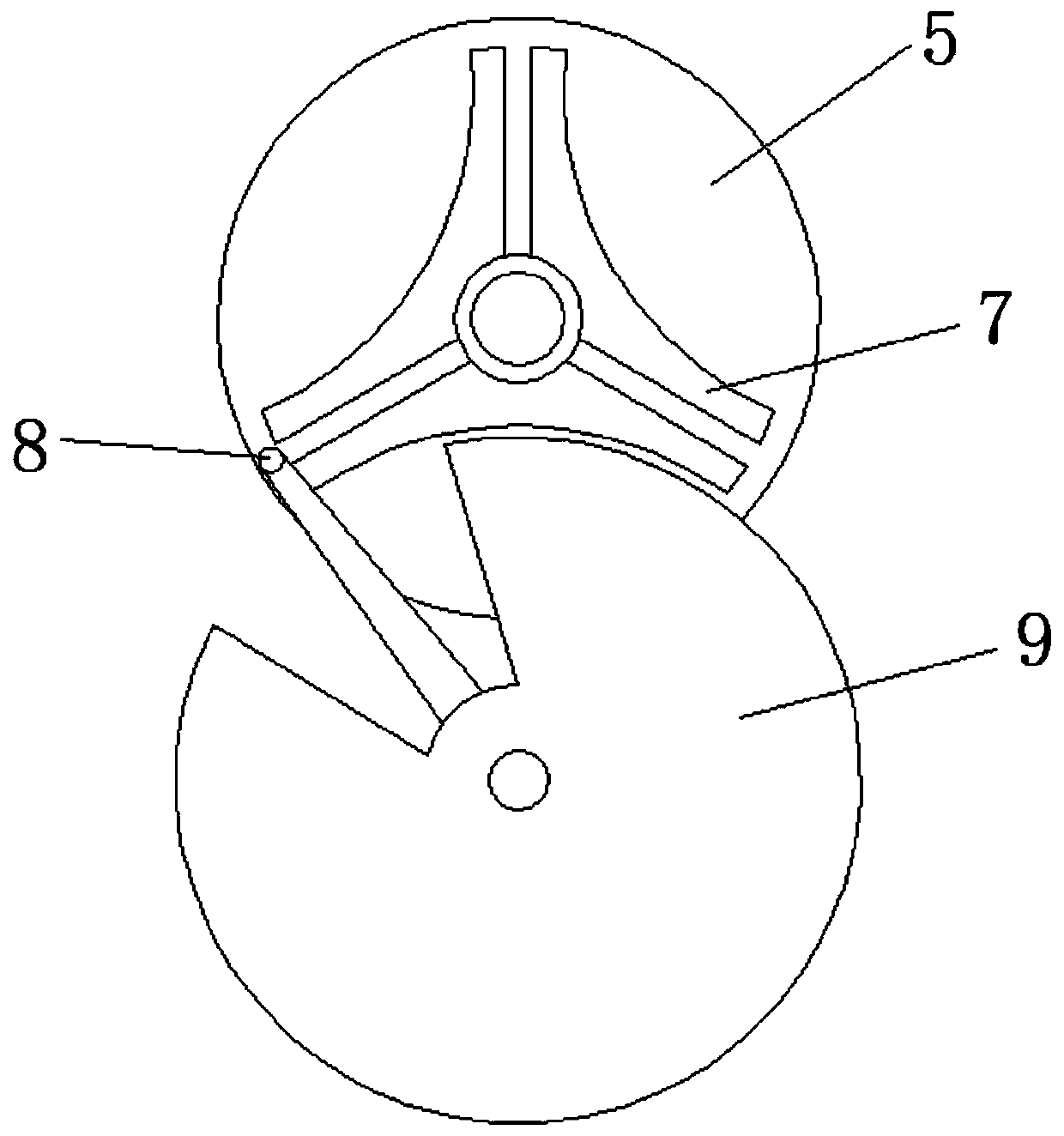 Kitchen sewage treatment device utilizing grooved pulley transmission principle