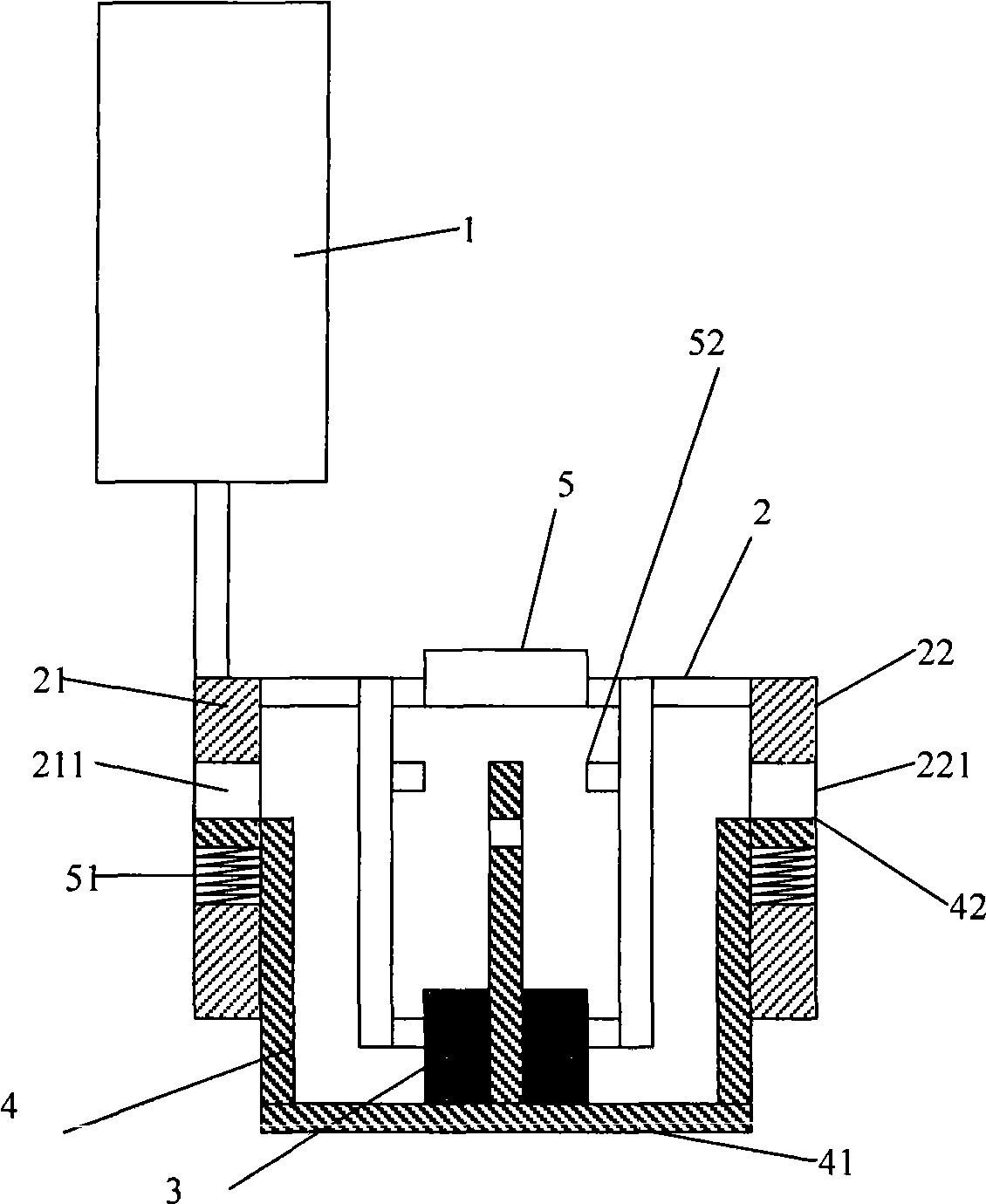 Method and device for positioning magnetic head downwards to work position