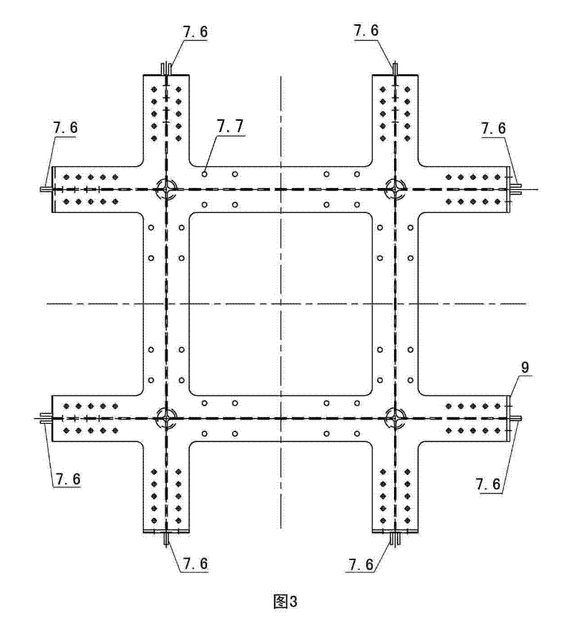 Assembly type variable steel girder platform, distribution method and assembly method thereof