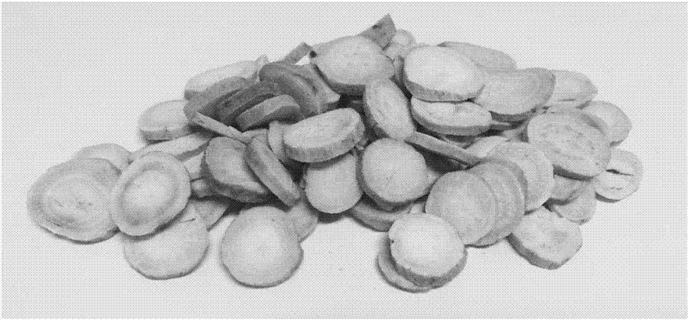 Processing method and device for white peony root decoction pieces
