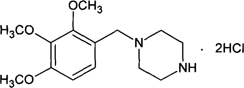 Method for preparing trimetazidine hydrochloride