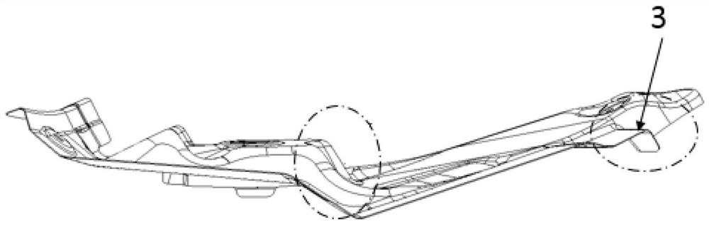 A molding process of automobile tail lamp seat plate