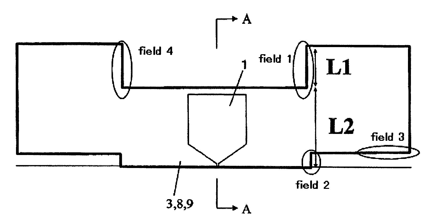 Magnetic head with recessed portion, and magnetic recording and reproduction apparatus comprising the same