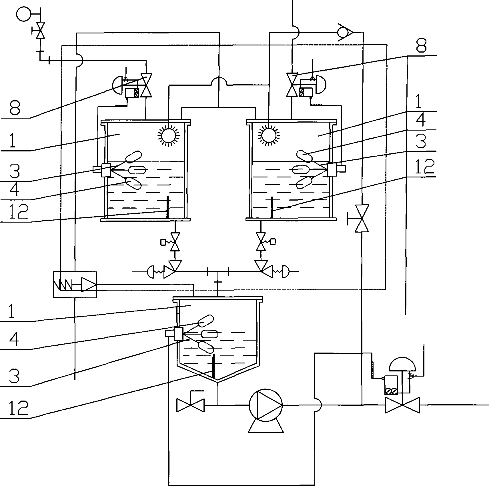 Liquid level control apparatus of liquid storing tank of beverage mixing machine