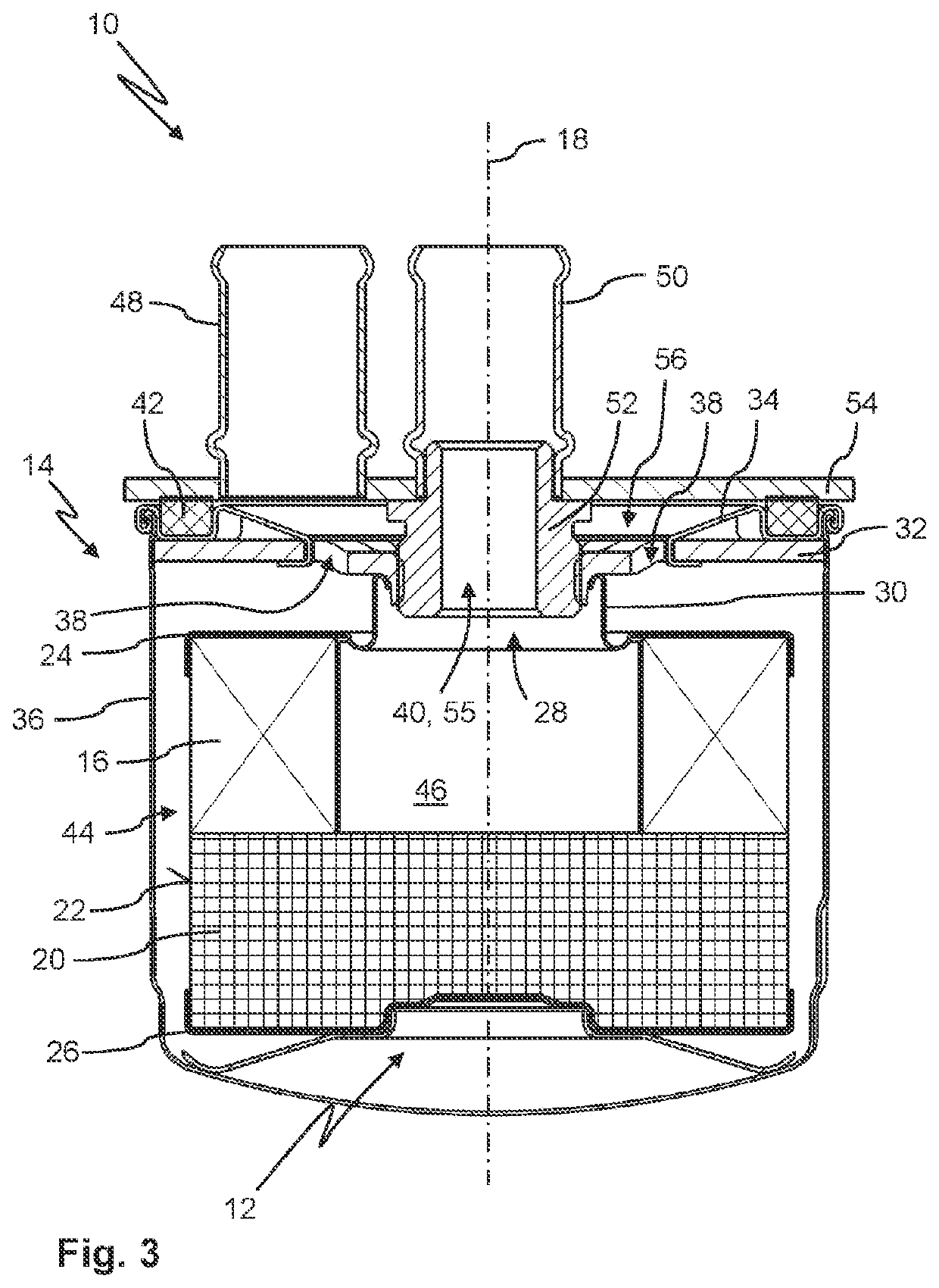 Filter Element with a Receiving Chamber Containing a Drying Agent, and Fluid Filter