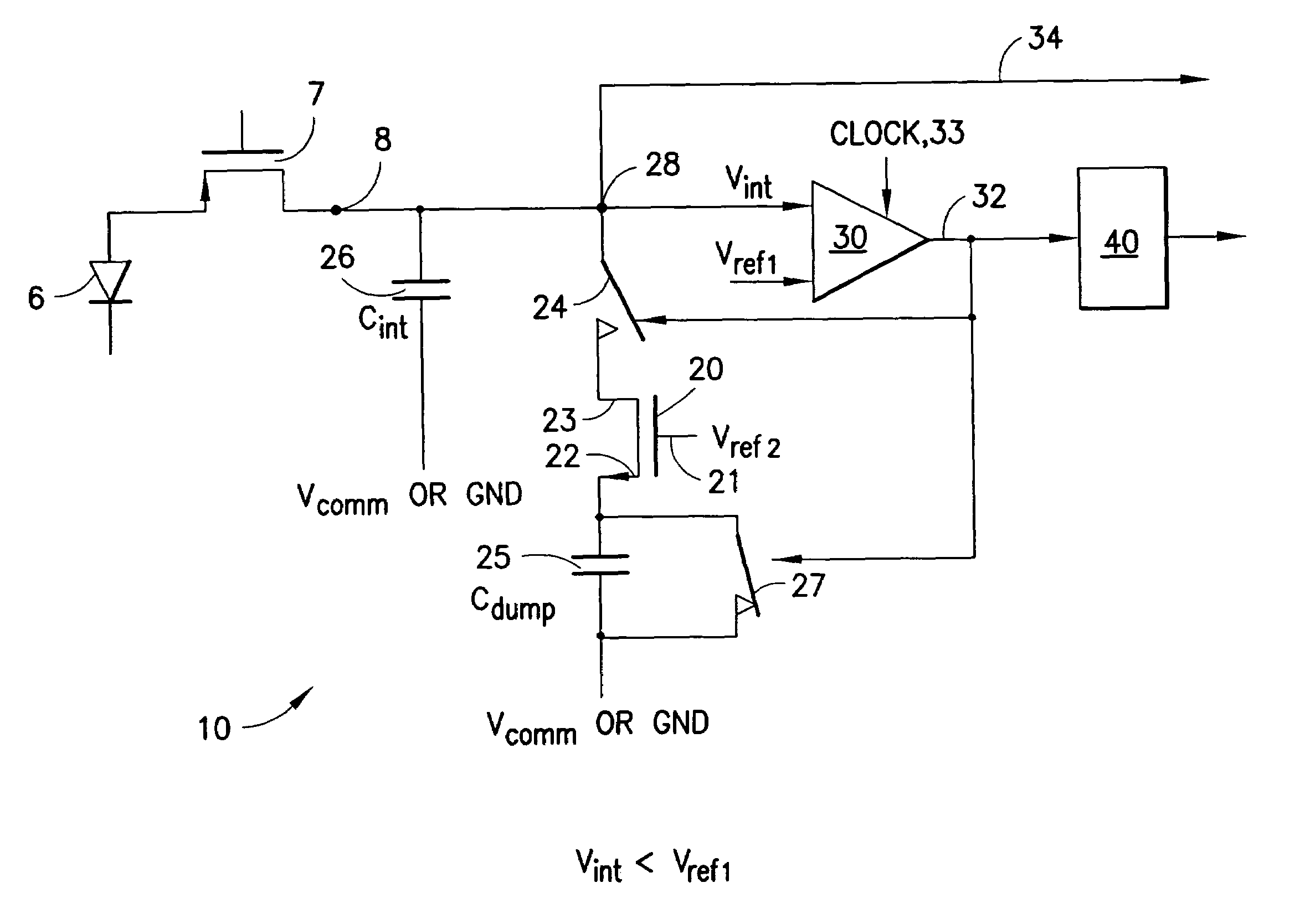Low power current input delta-sigma ADC using injection FET reference