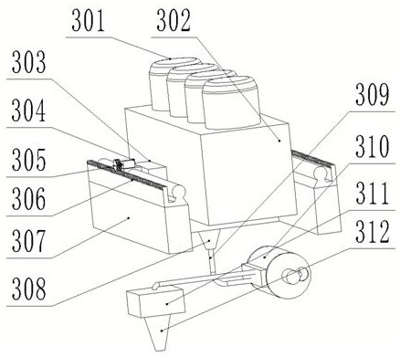 A high-rise exterior wall painting device