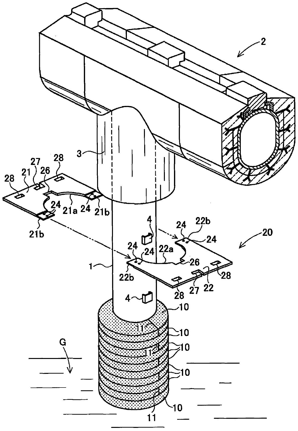 Construction method of slideway pipe and its thermal insulation protection component