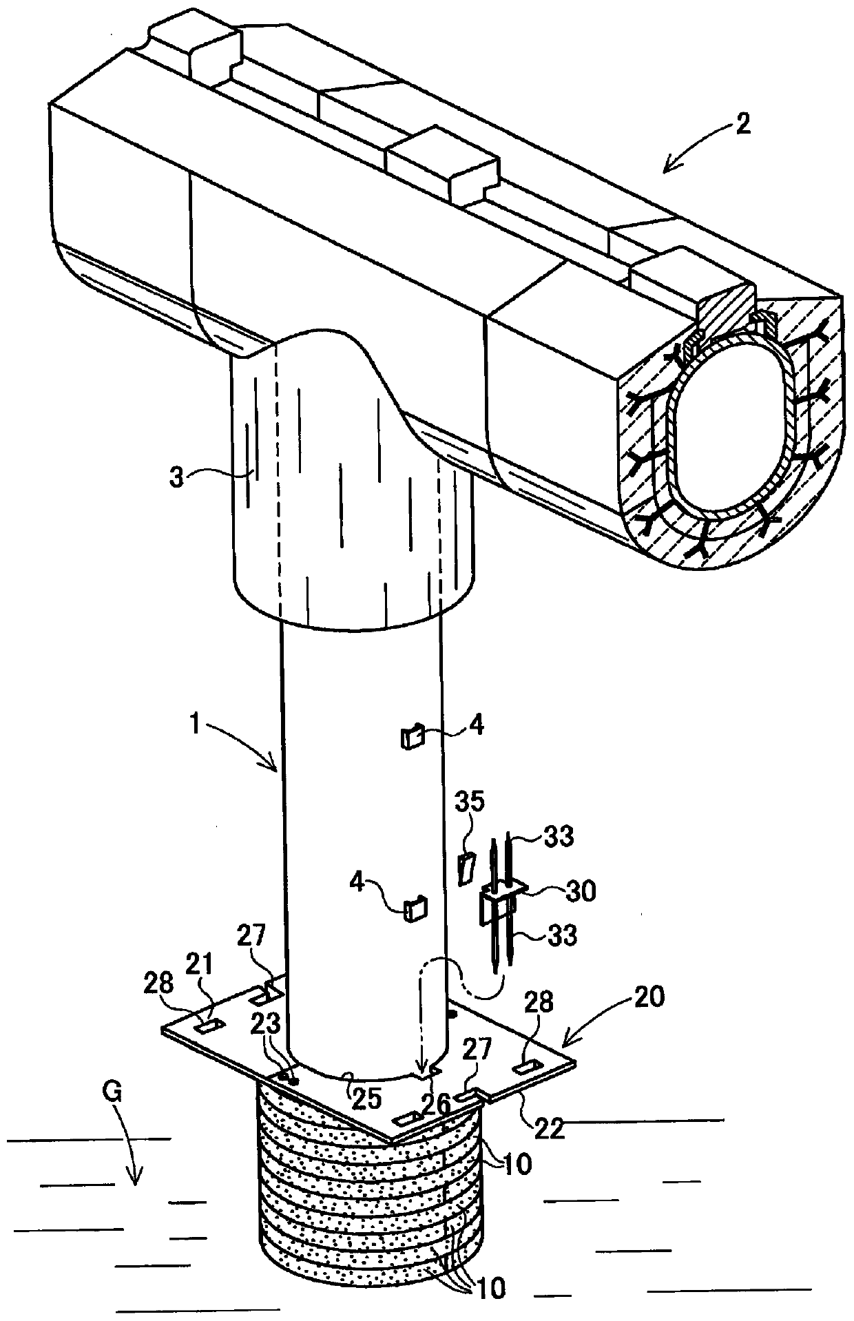 Construction method of slideway pipe and its thermal insulation protection component