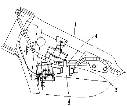 Mounting structure of motorcycle ignition coil and frame