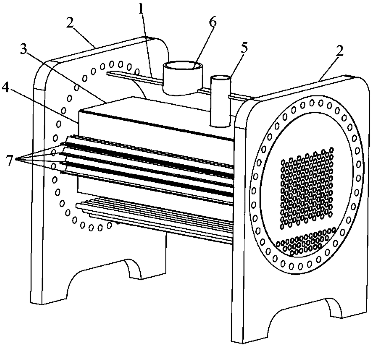 Falling-film type evaporator and air conditioner